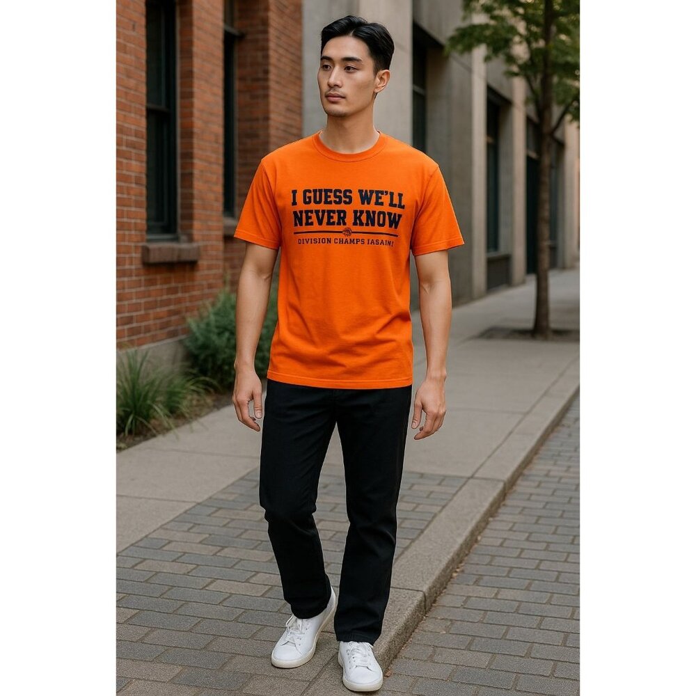 BREAKINGT Wear The Moment Men Orange T-Shirt SMALL